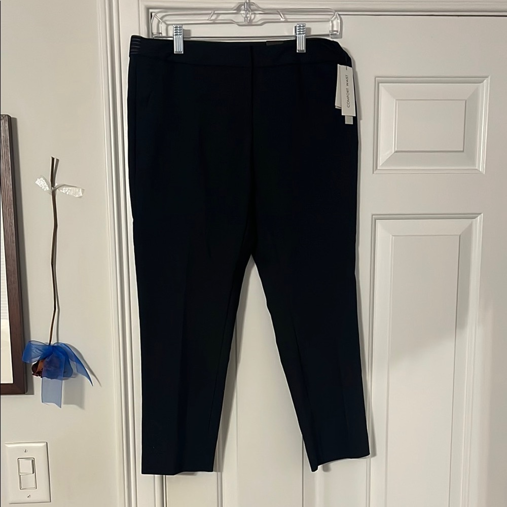 Navy Cropped dress pants